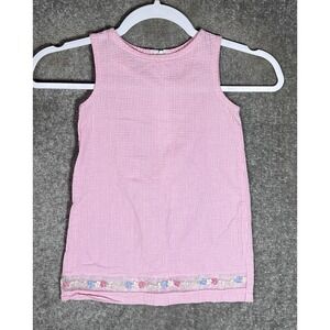 Vintage Sweet Potatoes Seersucker Gingham Dress Toddler Girls Size 4T Pink White